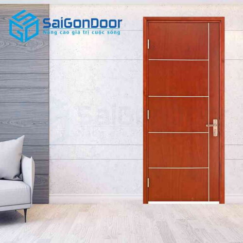 Cửa Gỗ MDF Veneer P1R5 xoan dao 3